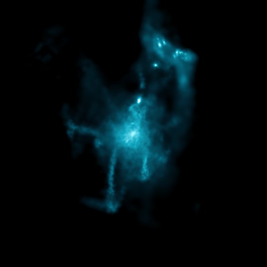 Cold gas column density map