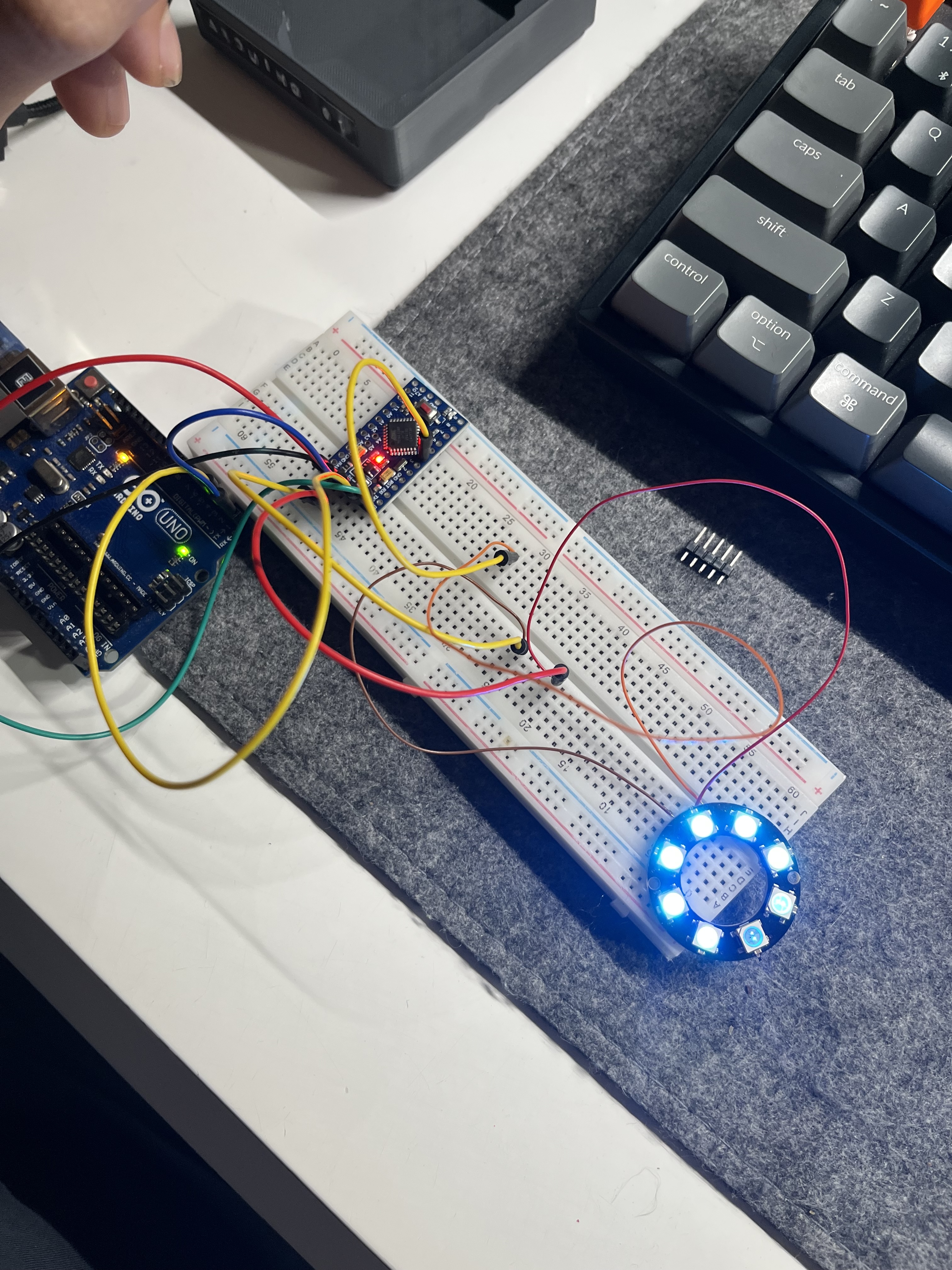 Wiring of NeoPixel Ring and Arduino